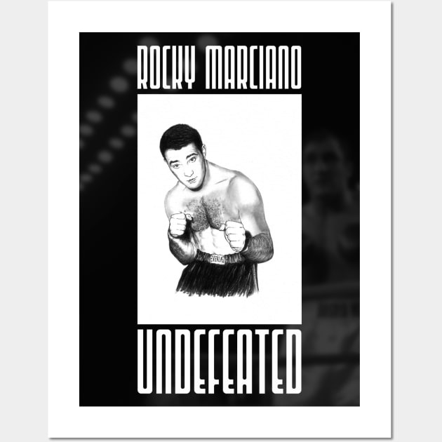 Rocky Marciano Undefeated Wall Art by pencilartist